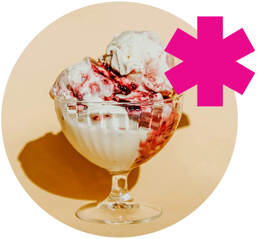 icecream in a glass bowl - a sweet treat
